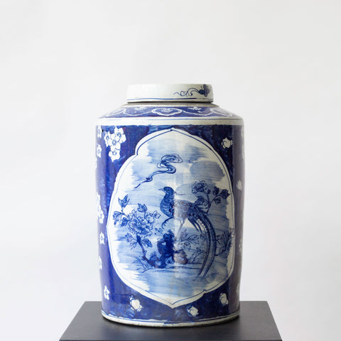 CHINESE VASE ROUND BIG - BIRD