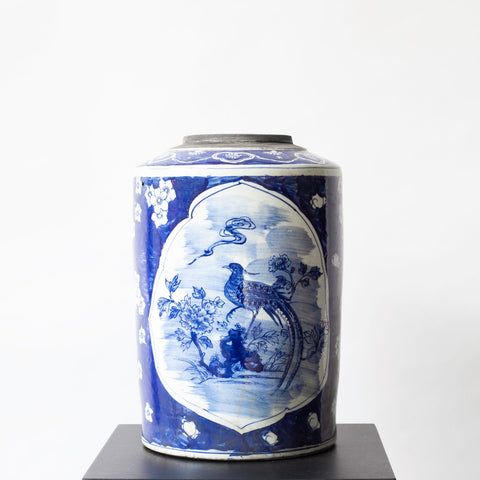 CHINESE VASE ROUND BIG - BIRD