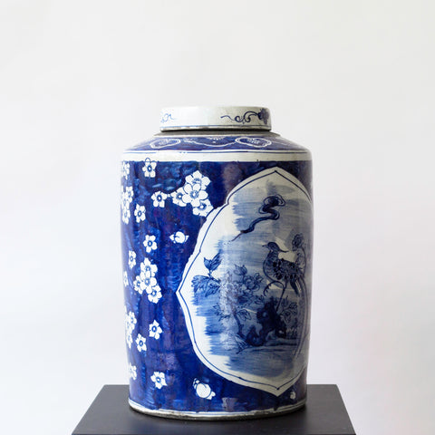 CHINESE VASE ROUND BIG - BIRD